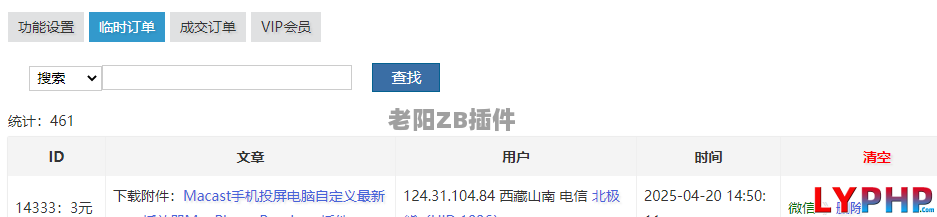 老阳插件免登录付费收款插件图片 | 老阳插件