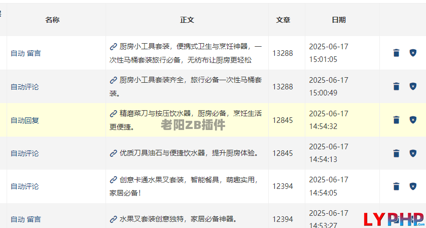 老阳插件文心一言AI全自动评论文章插件图片 | 老阳插件