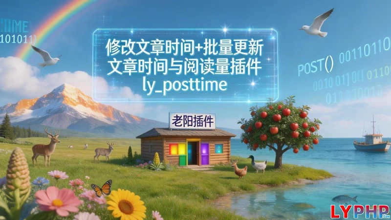 修改文章时间+批量更新文章时间与阅读量插件 - ly_posttime 老阳插件批量更新文章时间与阅读量插件图片 | 老阳插件
