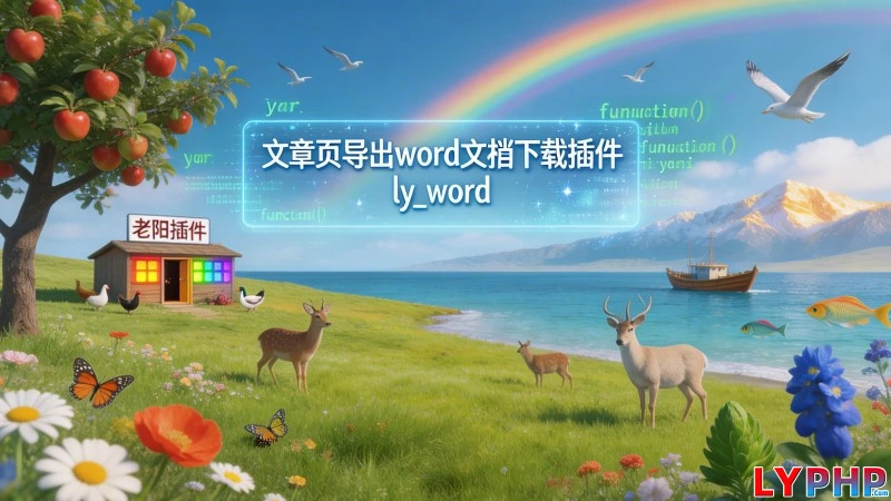 文章页导出word文档下载插件 - ly_word 老阳插件文章页导出word文档下载插件图片 | 老阳插件