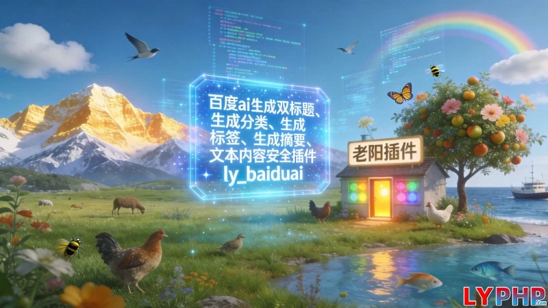 百度ai生成双标题、生成分类、生成标签、生成摘要、文本内容安全插件 - ly_baiduai 老阳插件百度ai生成双标题图片 | 老阳插件
